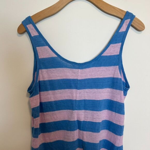Banana Republic Womens Tank Top Size Medium 100% Linen Sleeveless Striped - Picture 11 of 15